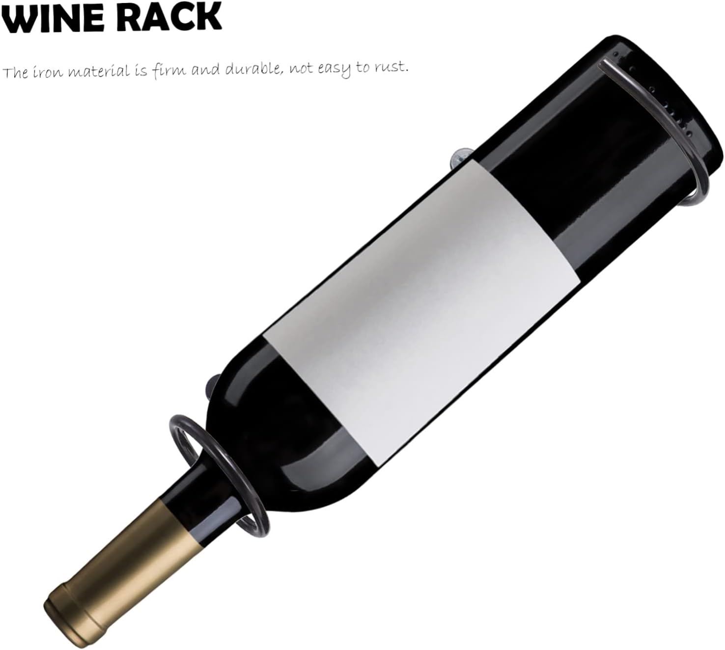 Cabilock 6Pcs Iron Wall Wine Racks Stylish Storage