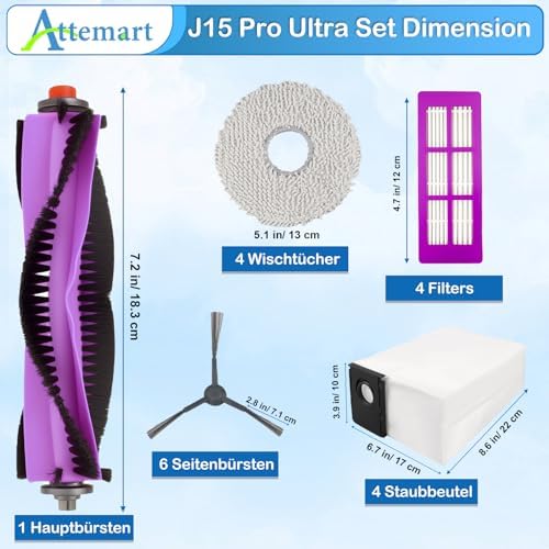 Attemart J15 Pro Ultra Replacement Parts 20 Pack