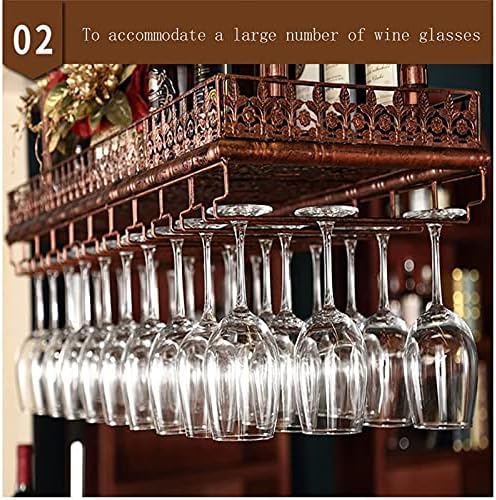 Adjustable Wall-Mounted Wine Rack Iron Metal Ceiling Holder for Home Bar