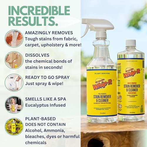 Whip-It All Natural Enzyme Cleaner Stain Kit - 32oz