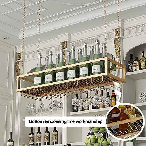 Wall-Mounted Wine Rack with Cup Holder for Kitchen Storage