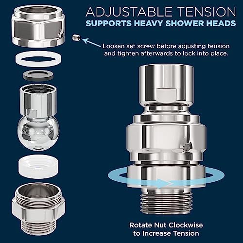 HammerHead Showers Metal Swivel Adapter Universal 12 Inch