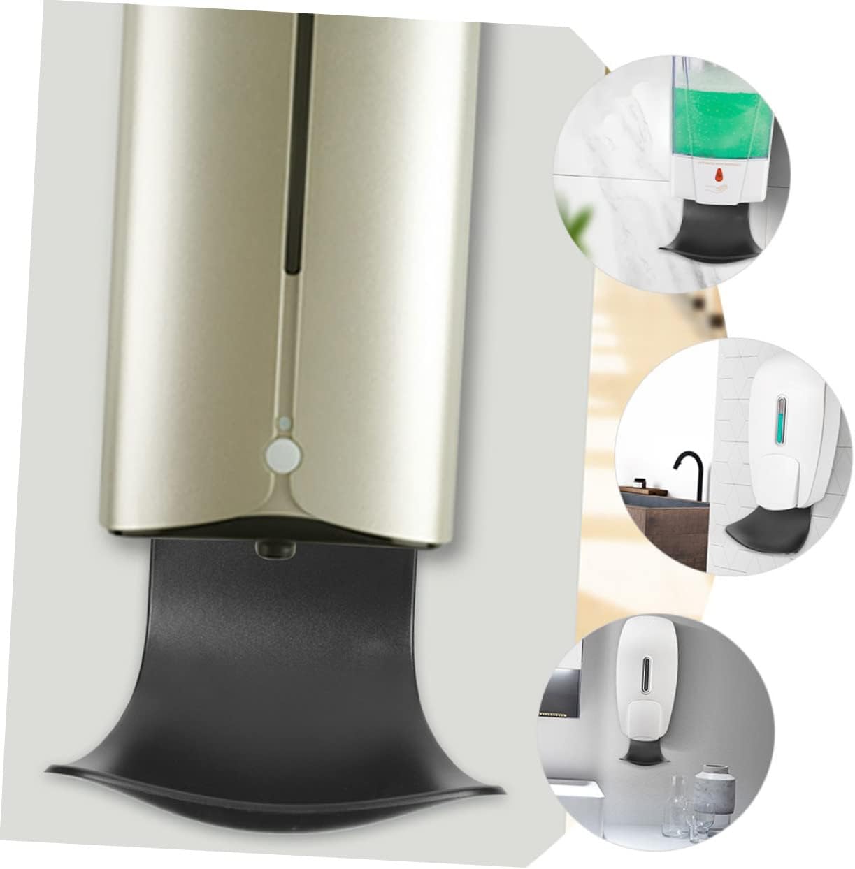 2pcs Automatic Soap Dispenser Drip Catcher Wall Mount Tray