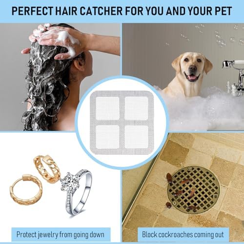 JINSILU 4x4 Drain Cover Hair Catcher 50 PCS Set 1