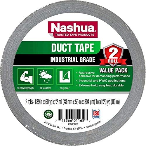 Nashua Duct Tape 12 Mil Thick 2 x 60 Yard 2 Pack