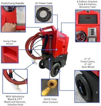 Z-Thunder Portable Carpet Extractor With Heat 220PSI 1