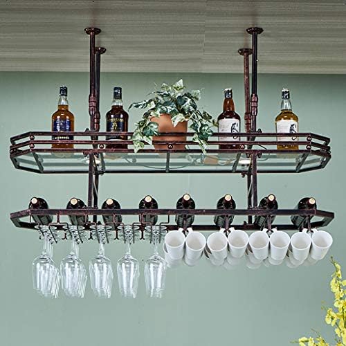 Wall-Mounted Wine Rack with Bronze Finish 120x35cm