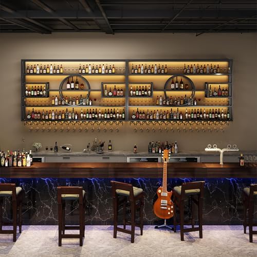63 In Wall Mounted Wine Rack with Storage