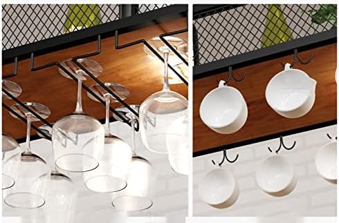 ZJDYDY Wall-Mounted Wine Rack with Glass Holder