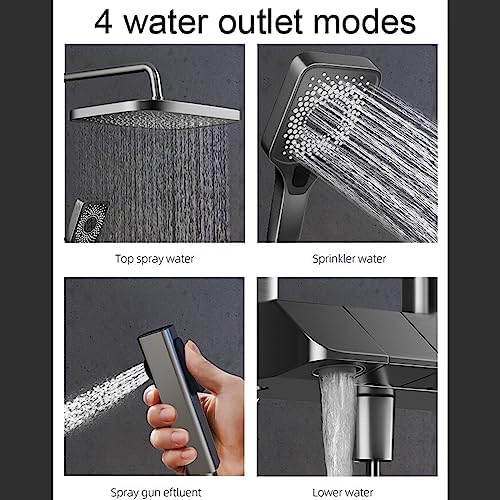 Smart Digital Display Shower Set with Handheld and Rain Shower