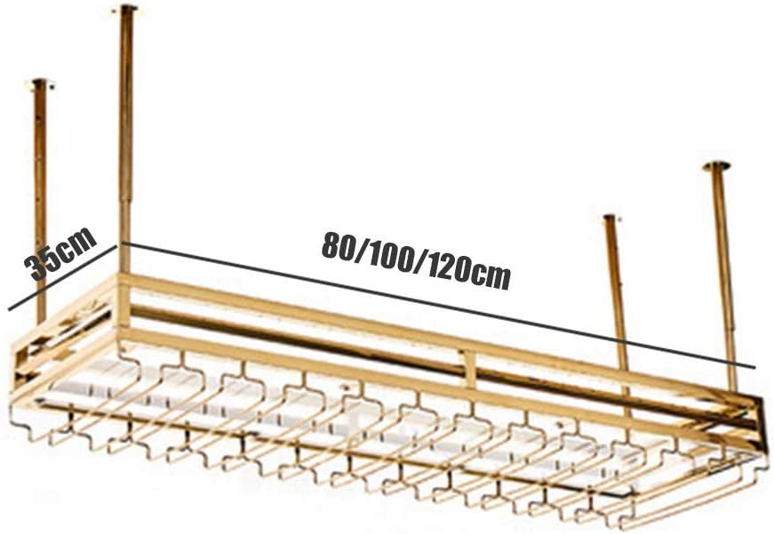 Stainless Steel Wall-Mounted Wine Rack Red Gold