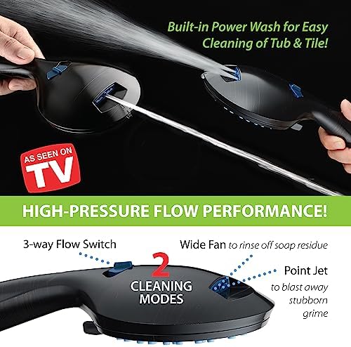 Hotel Spa AquaCare 50-Mode 3-Way Shower Head Combo with Adjustable Arm