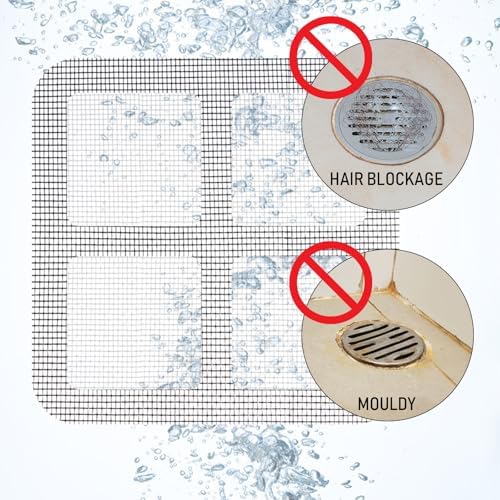 JINSILU 4x4 Drain Cover Hair Catcher 50 PCS Set 1