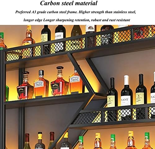 LED Wall Mounted Wine Rack with Light - Gold