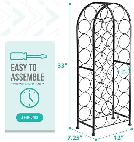 Sorbus Freestanding Wine Rack - 23 Bottle Storage