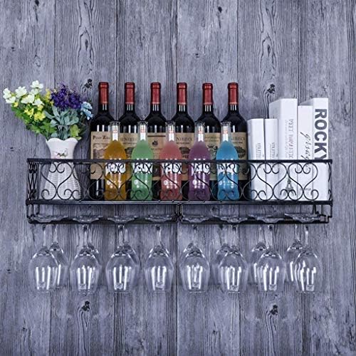 Pimex Industrial Retro Black Wall Wine Rack