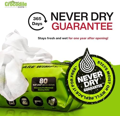 Crocodile Cloth PowerScrub - 80 Dual-Surfaced Cleaning Wipes