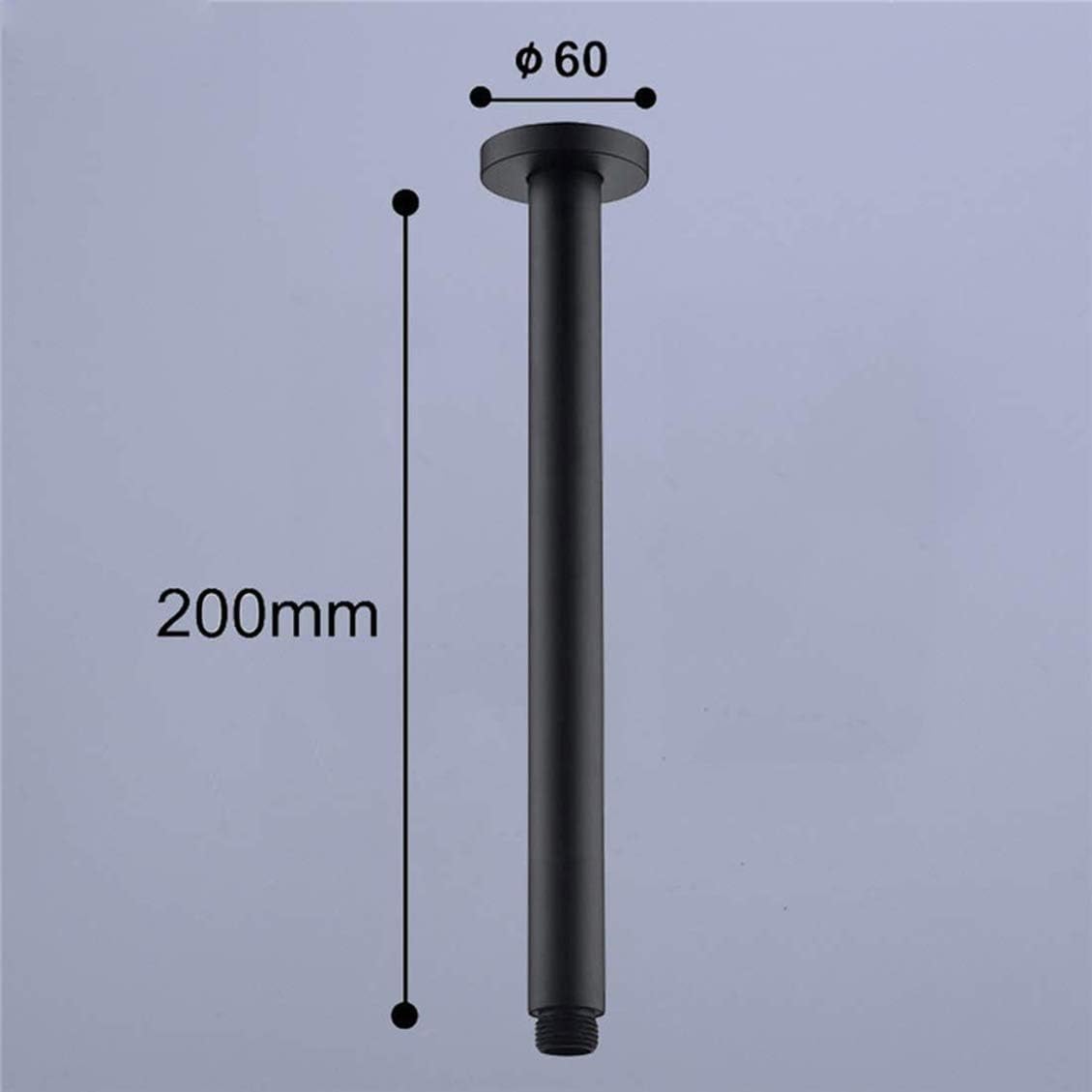 Brass Black Ceiling Mounted Diverter Shower Set with Rainfall and Handheld Shower