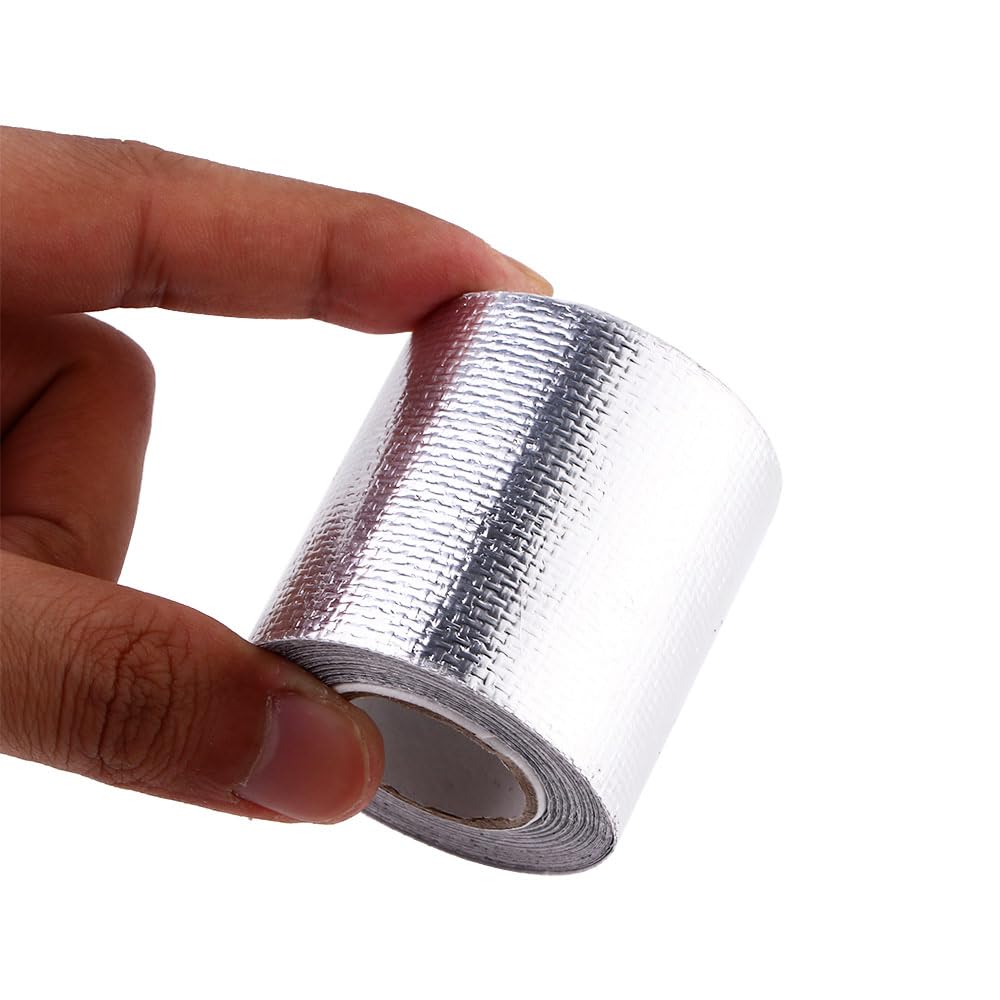 Leadigol High Heat Resistant Self-Adhesive Tape 5CM Silver Duct Heat Shield Tape