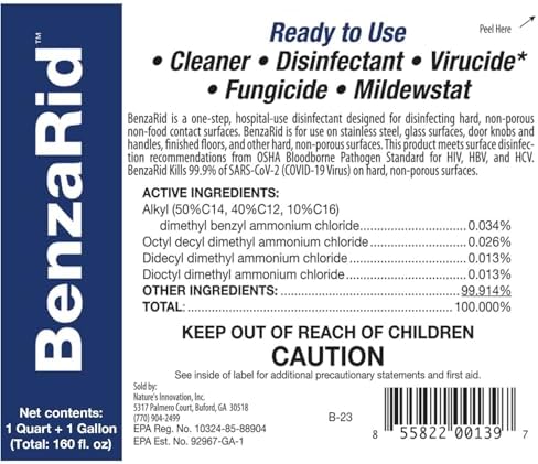 BenaRid Black Mold Virus Killer - 1 Gal 32 oz Pack