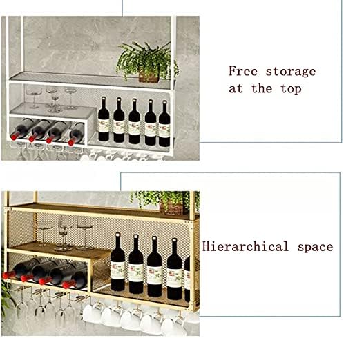 ZJDYDY Floating Ceiling Wine Rack Wall Mounted