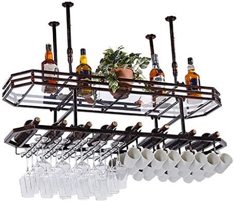 Wall-Mounted Wine Rack with Bronze Finish 120x35cm