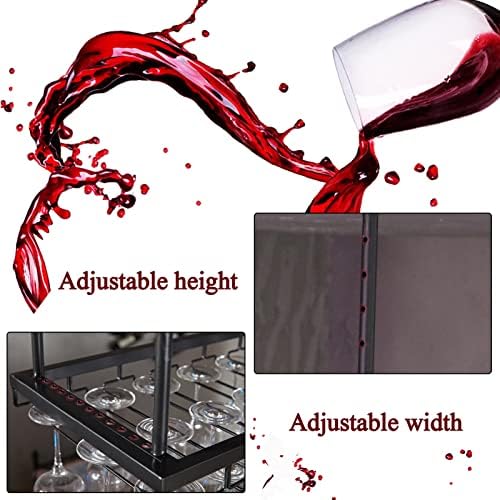 ZJDYDY Wall-Mounted Wine Rack Holder 60x35cm