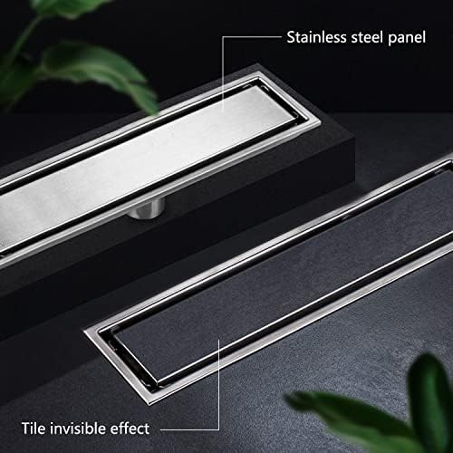 Awagas Linear Shower Drain 24 Inch 304 Stainless Steel