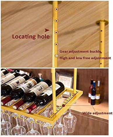 ALDEPO Wall-Mounted Wine Rack with Adjustable Metal Holder