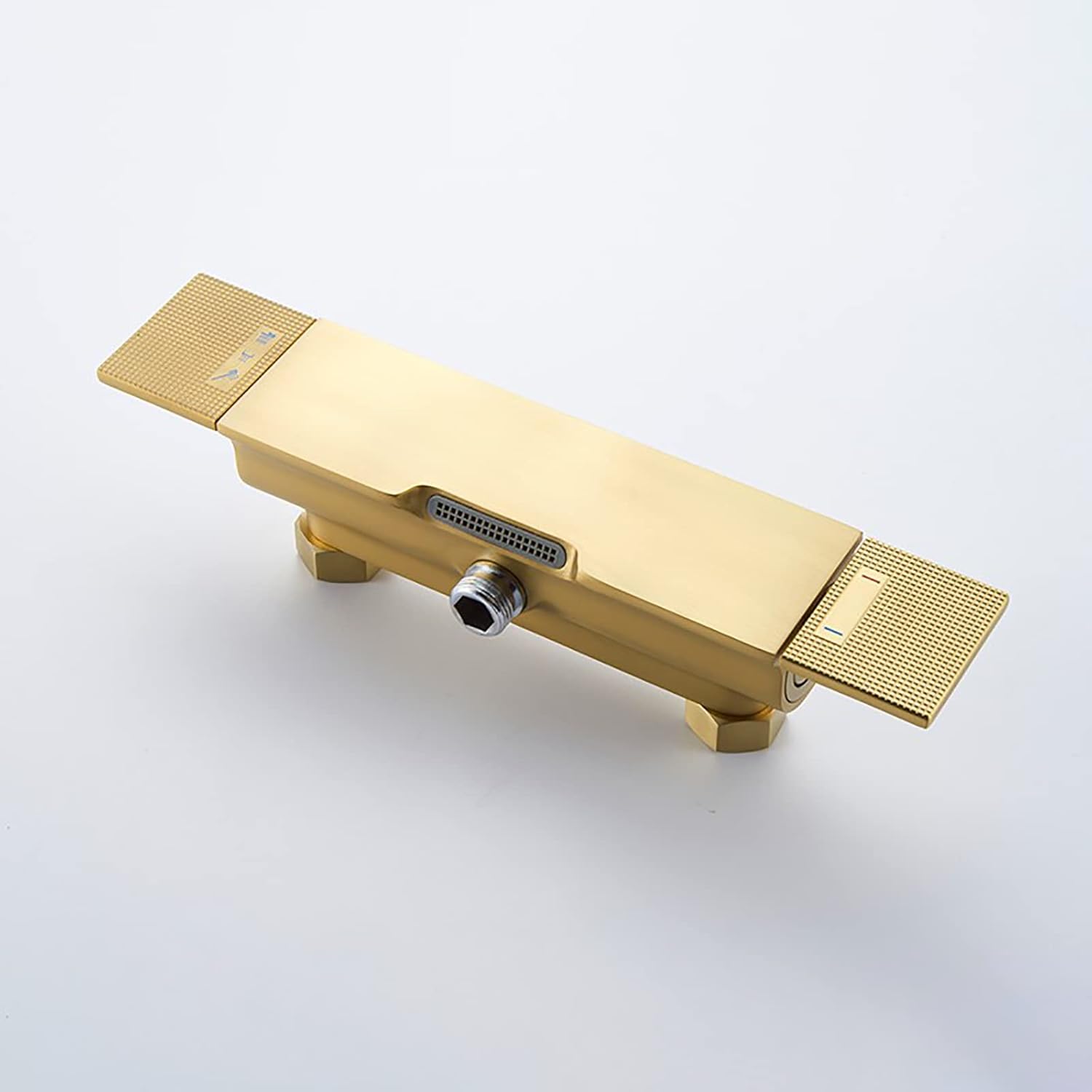 Brushed Gold Shower System Set with Adjustable Height and 3-Setting Handheld Shower