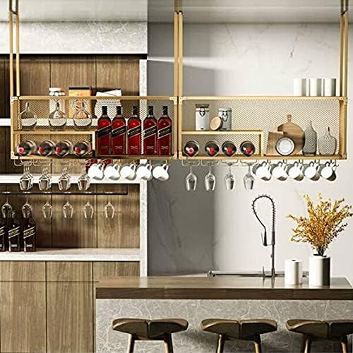 ZJDYDY Floating Ceiling Wine Rack Wall Mounted