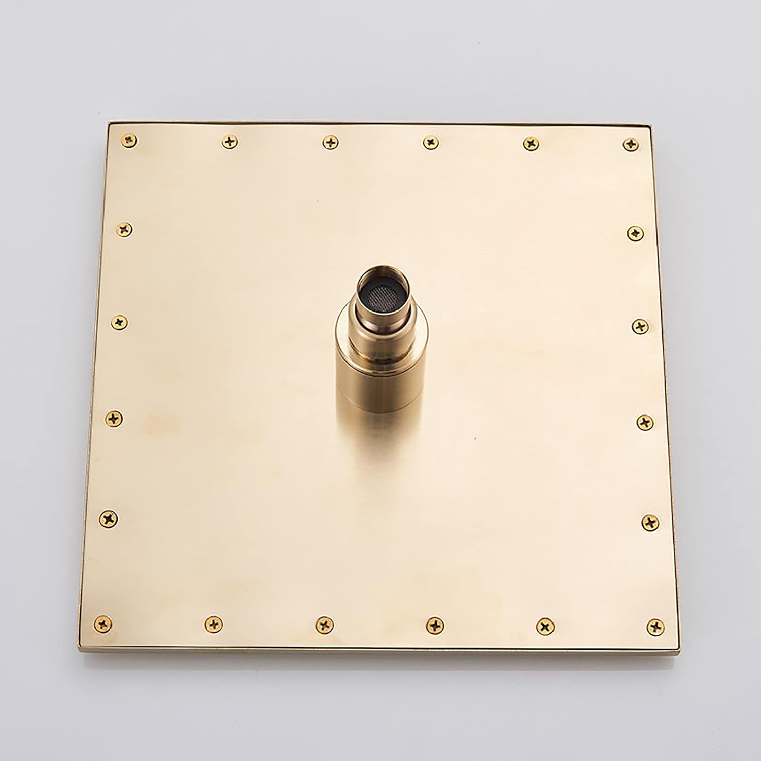Black Gold Shower Faucet Set with Rain and Handheld Shower