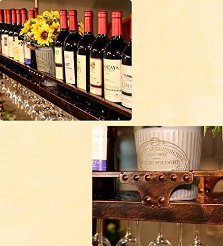 Industrial Wall-Mounted Wine Rack with Adjustable Suspension