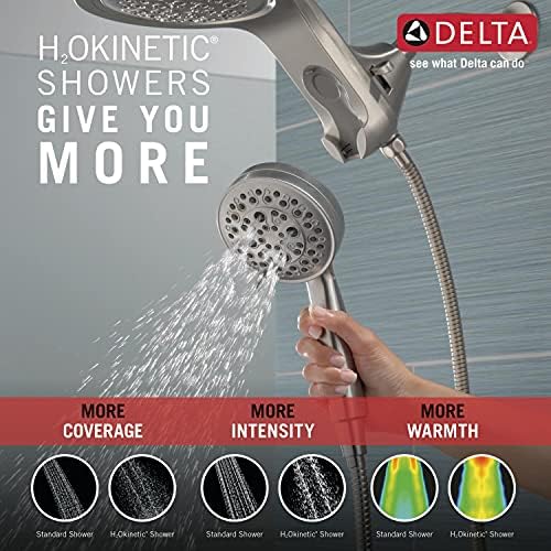 Delta HydroRain 5-Spray Dual Shower Head with Handheld and Hose