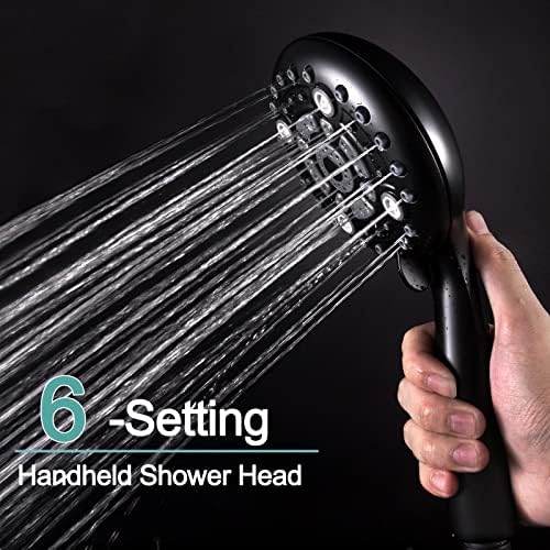SR SUN RISE 10 Inches Matte Black Wall Mounted Shower System 1