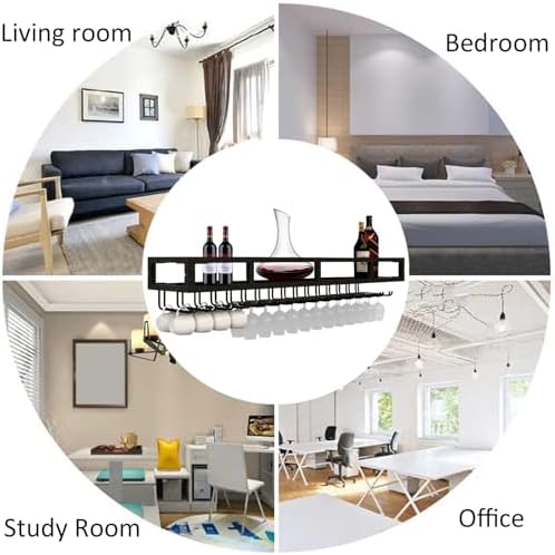 LIGUOYI Wall-Mounted Wine Glass Holder