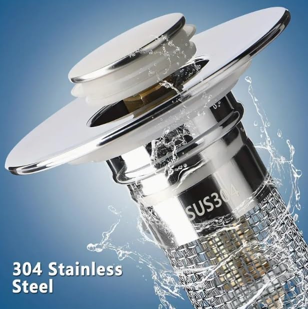 2 Pack Pop-up Drain Strainer with Hair Catcher Basket