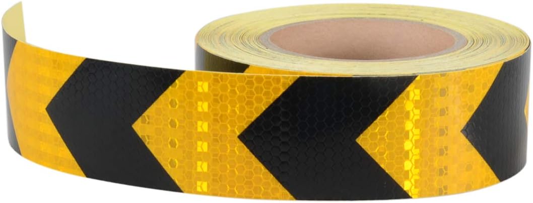 AISEY 2 X 30ft Reflective Safety Tape Yellow Black