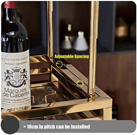 Stainless Steel Wall-Mounted Wine Rack Red Gold