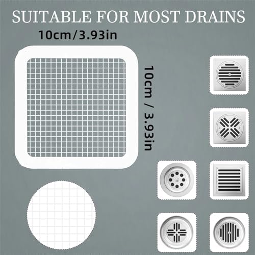 GYLCTOM Shower Hair Catcher Sticker - 100PC Disposable Drain Cover
