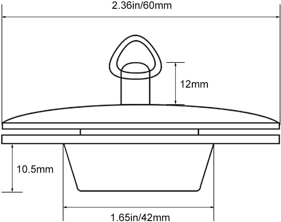 Fdit Universal Chrome Drain Cover with Chain