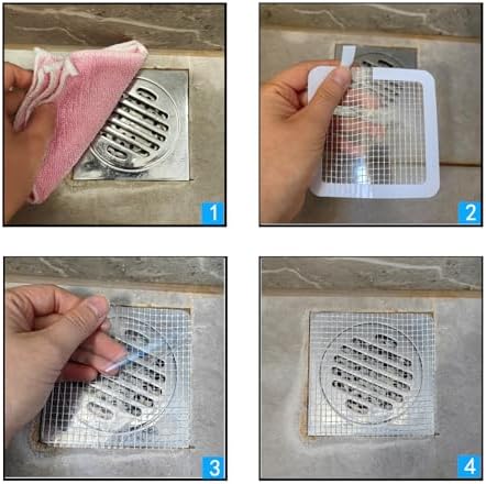 20 Pcs 4x4 Disposable Bathroom Drain Hair Catcher