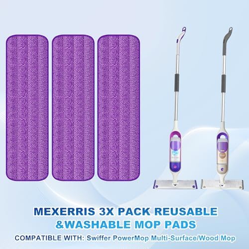 MEXERRIS Spray Mop with 3 Pads Refills for Wood Floor Cleaning