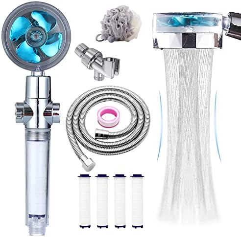 High Pressure Turbo Fan Shower Head with 79 Inch Hose and Bracket