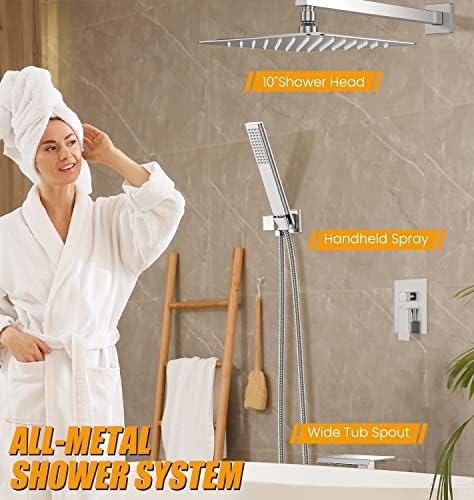 EMBATHER Tub Shower Trim System with Rain Shower Head