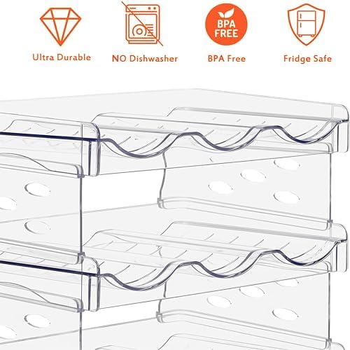Baosia Stackable Wine Rack for 8 Bottles 2 Tiers