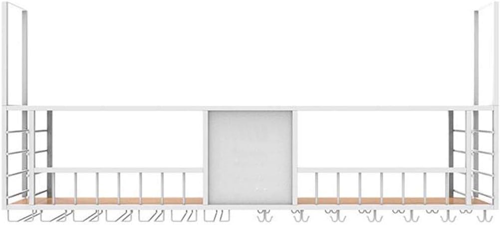 Adjustable Wall-Mounted Wine Rack with Glass Holder