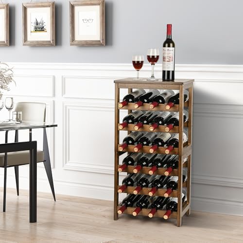 VASMIA 6-Tier Freestanding Bamboo Wine Rack 1