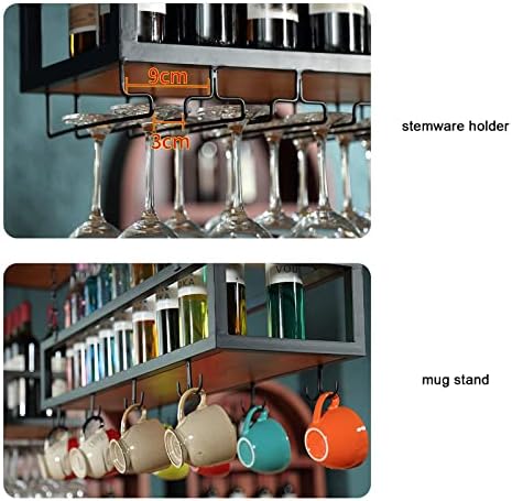 ZJDYDY Adjustable Wall-Mounted Wine Glass Rack