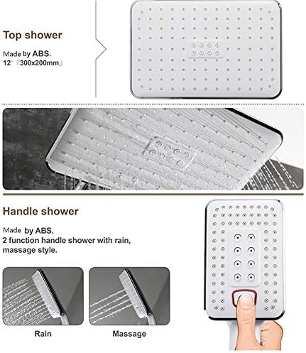 White Gold Triple Function Wall Mount Shower System 1